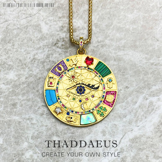 Amulet Magical Wheel Of Fortune Necklace For Women and Men