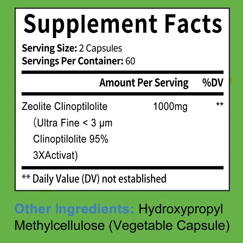 Zeolite Is A Pure Natural Binder Mineral That Supports Kidneys, Digestive System Health, Enhances Immunity, and Removes Toxins and heavy metals