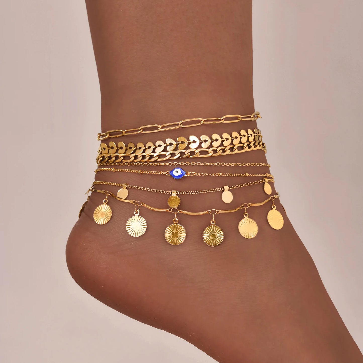 Evil Eye Anklet For Women Esoteric Accessories Gold Color Chain Anklet Jewelry
