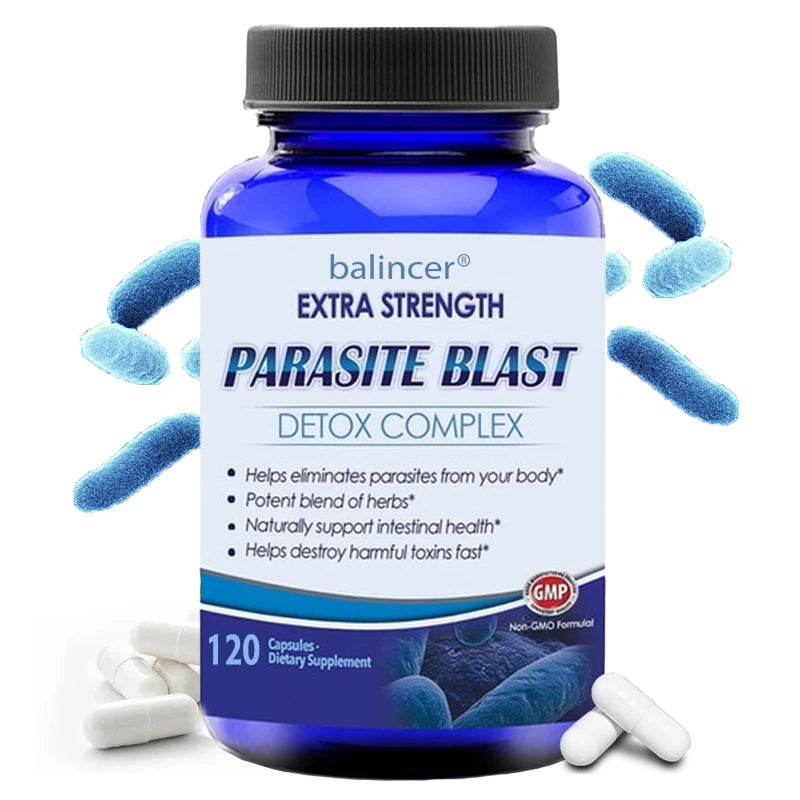 PARASITE BLAST, Removes All Types of Parasites, Natural Gut Health, Cleanse Colon Detox + Cleanse, Liver Immunity.