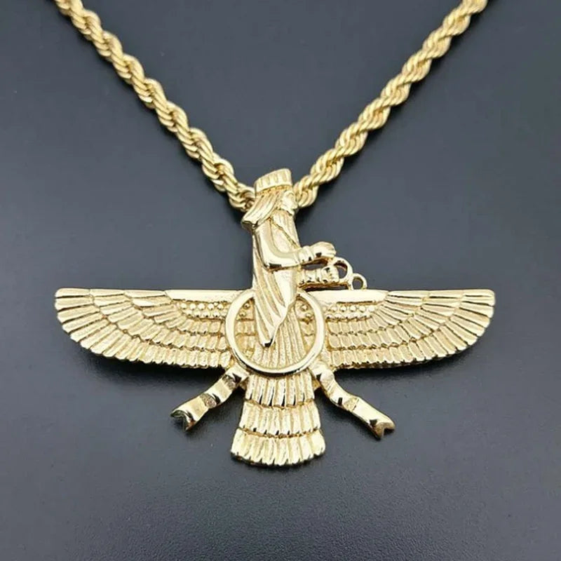 Ahura Mazda Light and Fire of Truth Amulet Pendant Necklaces for Men