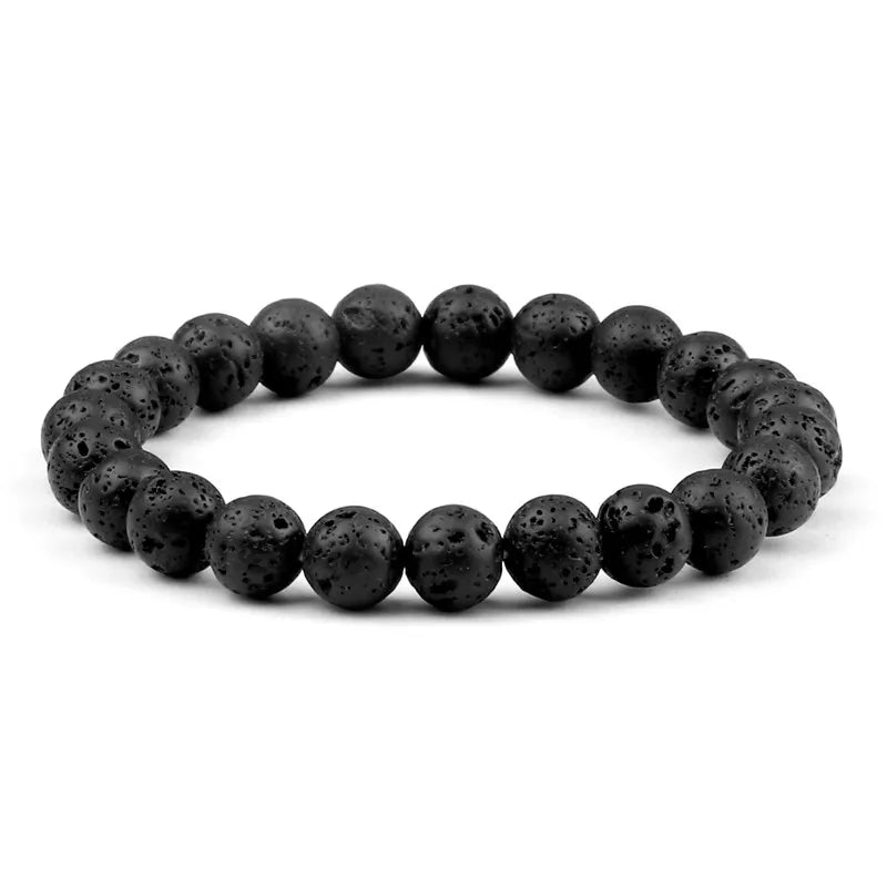 Natural Stone Beads Bracelets Volcanic Lava Tiger Eye Beads Yoga Esoteric Jewelry.