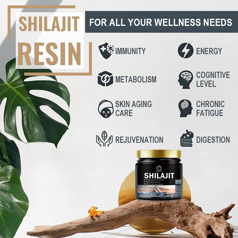 60g 100% Himalaya Pure Shilajit Resin Original Mineral Health Raises Testosterone Brain Health & Memory Cognitive Function and Natural Energy.