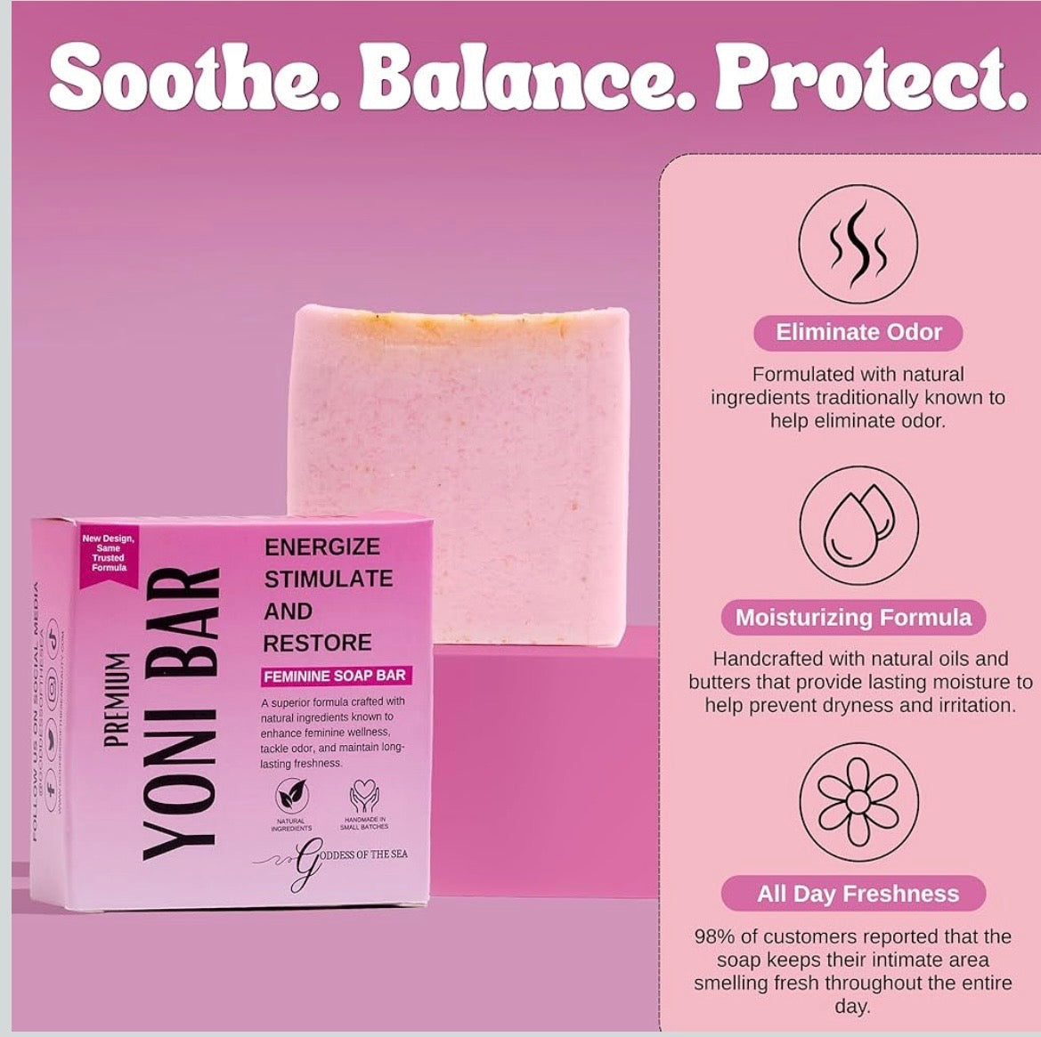 Yoni Bar - Natural Feminine Care soap for pH Balance - Organic Herbal - Vegan