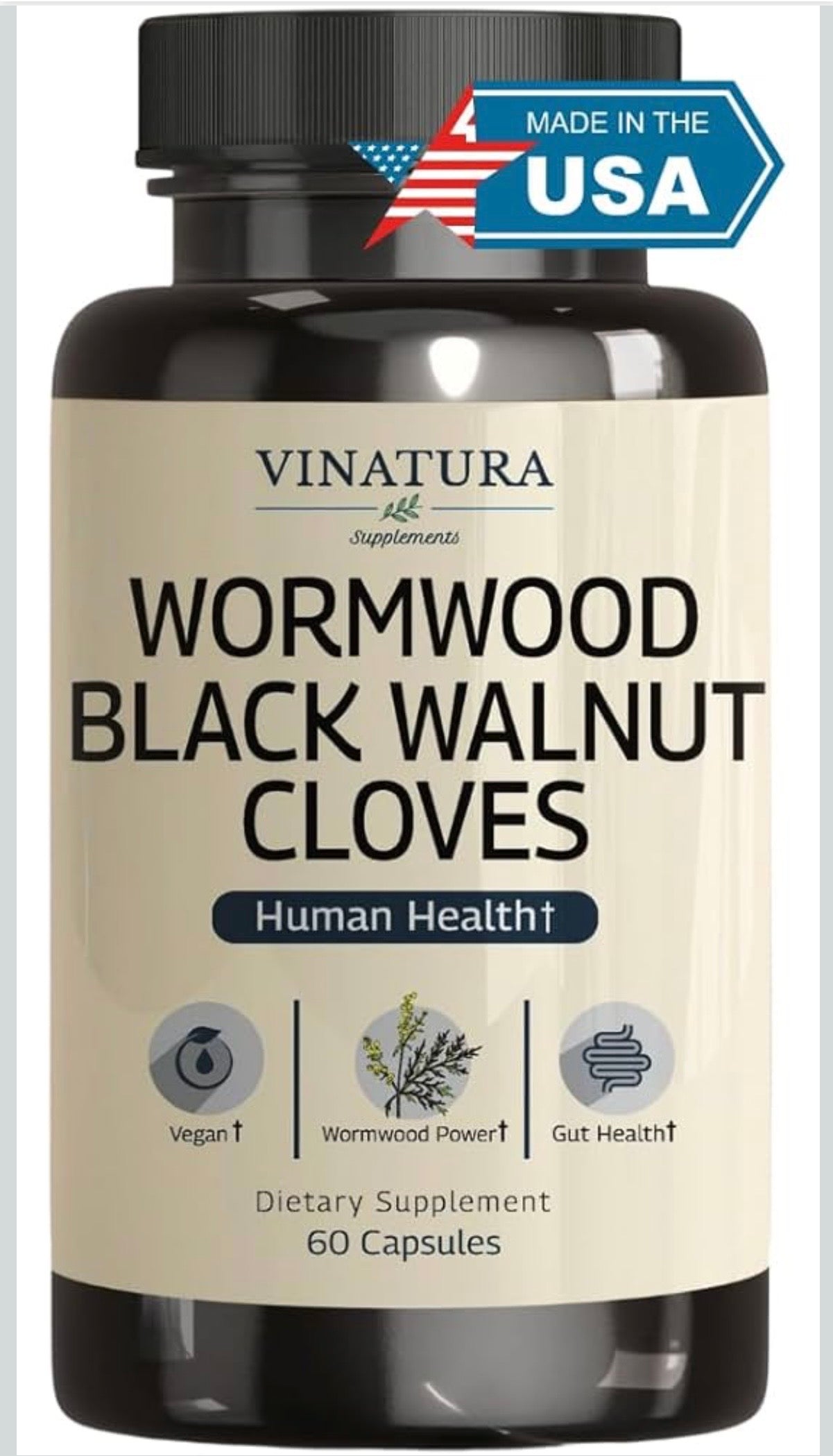 Parasite Cleanse with Wormwood Black Walnut Clove Capsules - Cleanse, Detox, Intestinal Guard Formula Supplement for Humans, with Wormwood herb, Black Walnut Extract Combination, 60 Capsules